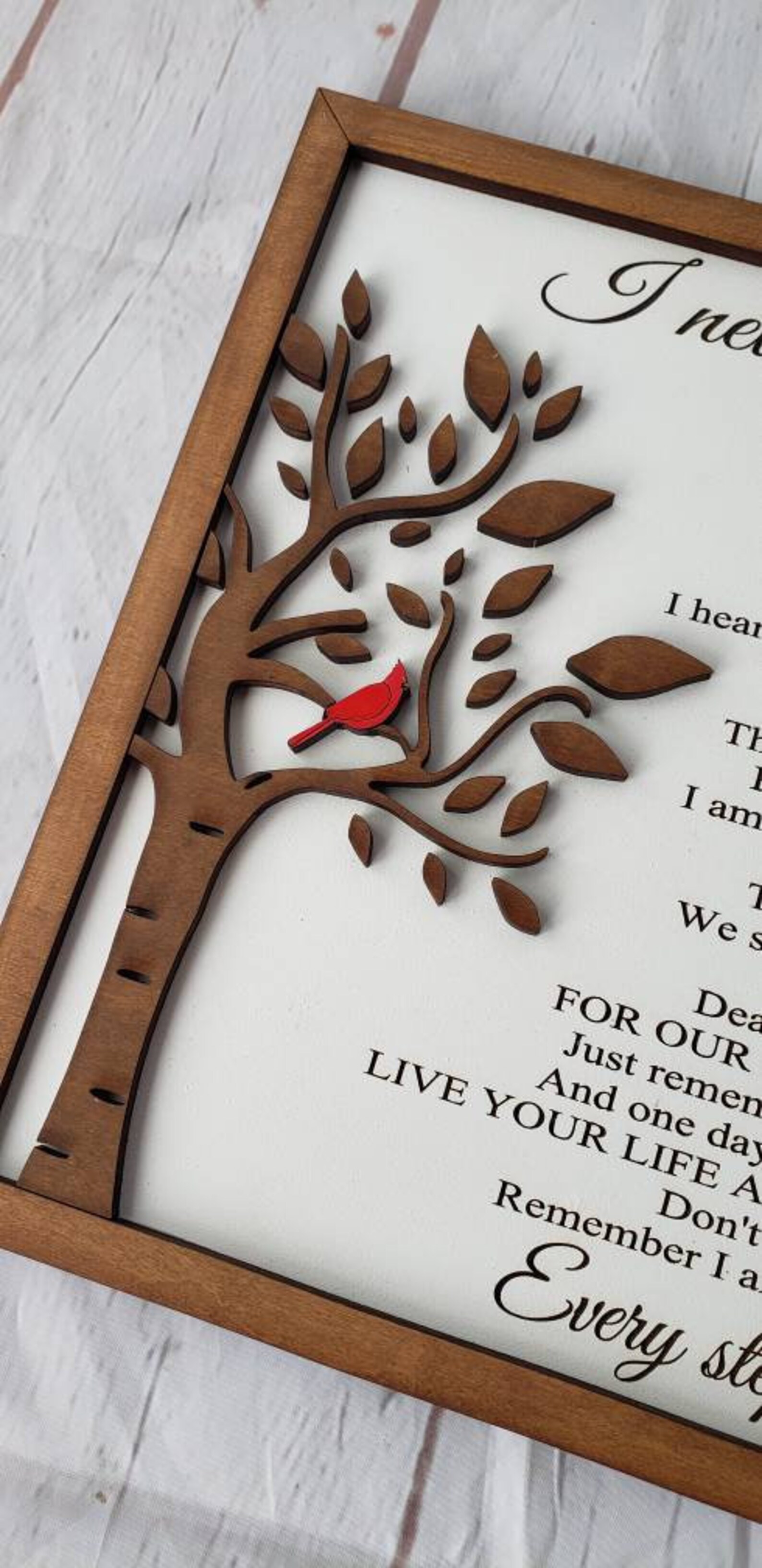 Memorial Wall Hanging Memorial Photo Frame Loss of Father Etsy