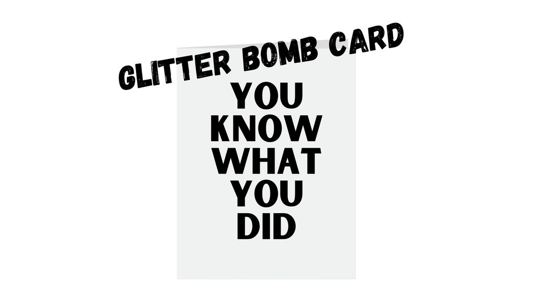 Surprise Glitter Bomb Card Colorful Sparkles for a Fun and Unexpected