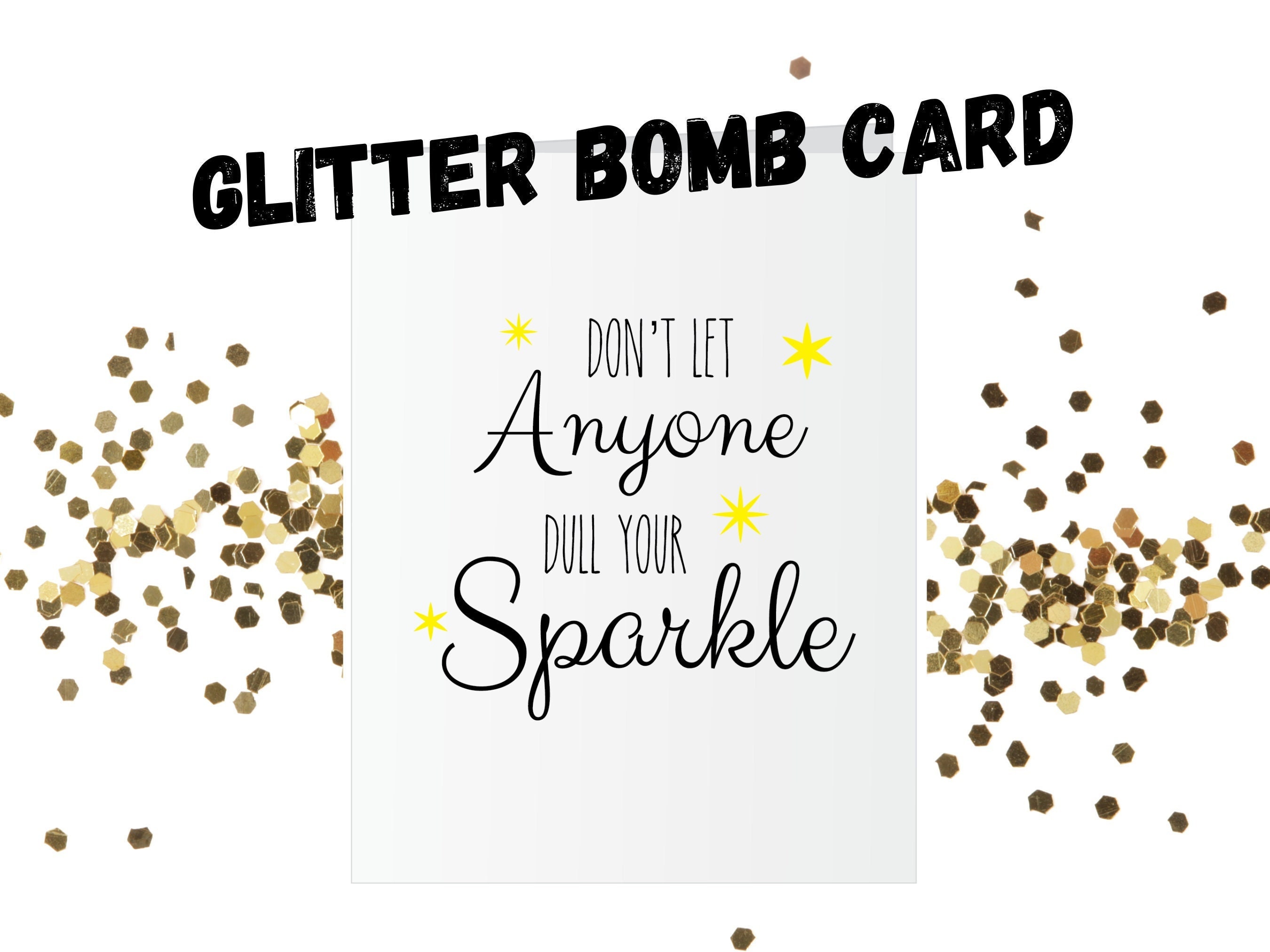 Glitter Bomb Card for Any Occasion Gift for Her Co-worker Gift Prank Glitter  Bomb Card 