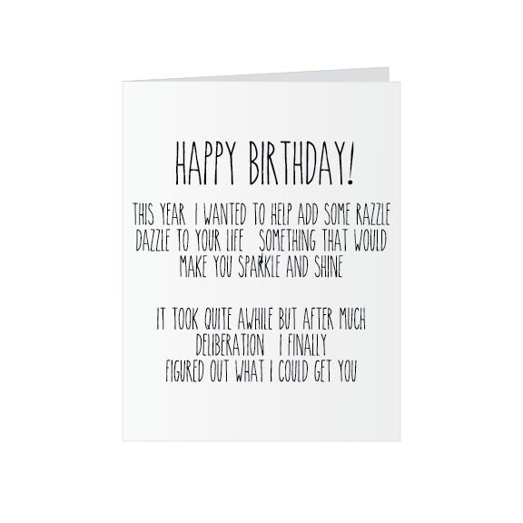 Prank Glitter Bomb Card Fun Birthday Card Funny Prank Etsy