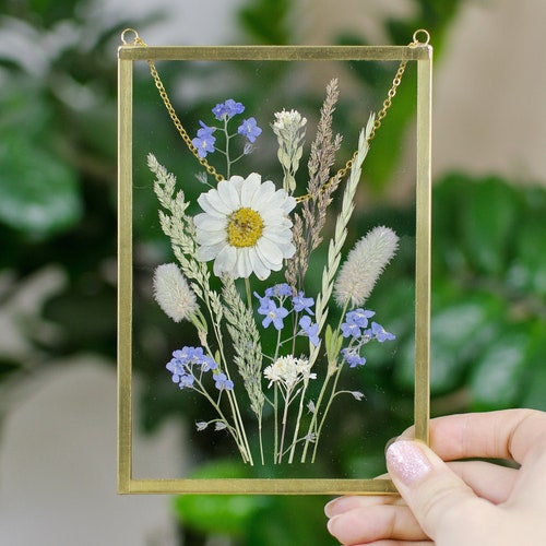 Pressed Flower Frame Pressed Flower Floating Frame Pressed Etsy UK