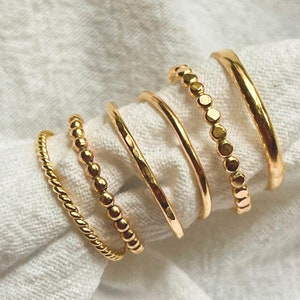 Gold stackable rings • 14K gold filled ring • Dainty gold ring • Thin gold ring • Simple gold ring • Gold ring for woman