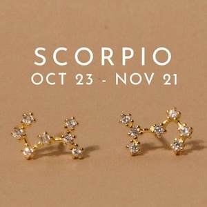 Scorpio • Scorpio earrings 1 pair • Constellation earrings • Celestial earrings • Astrology earrings • 925 sterling silver • Minimalist