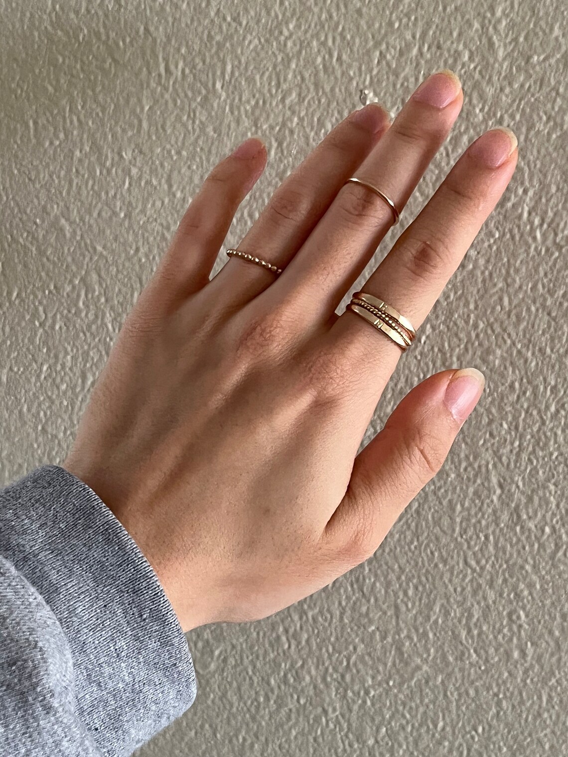 14k Gold Filled Initial Ring Initial Ring Women - Etsy