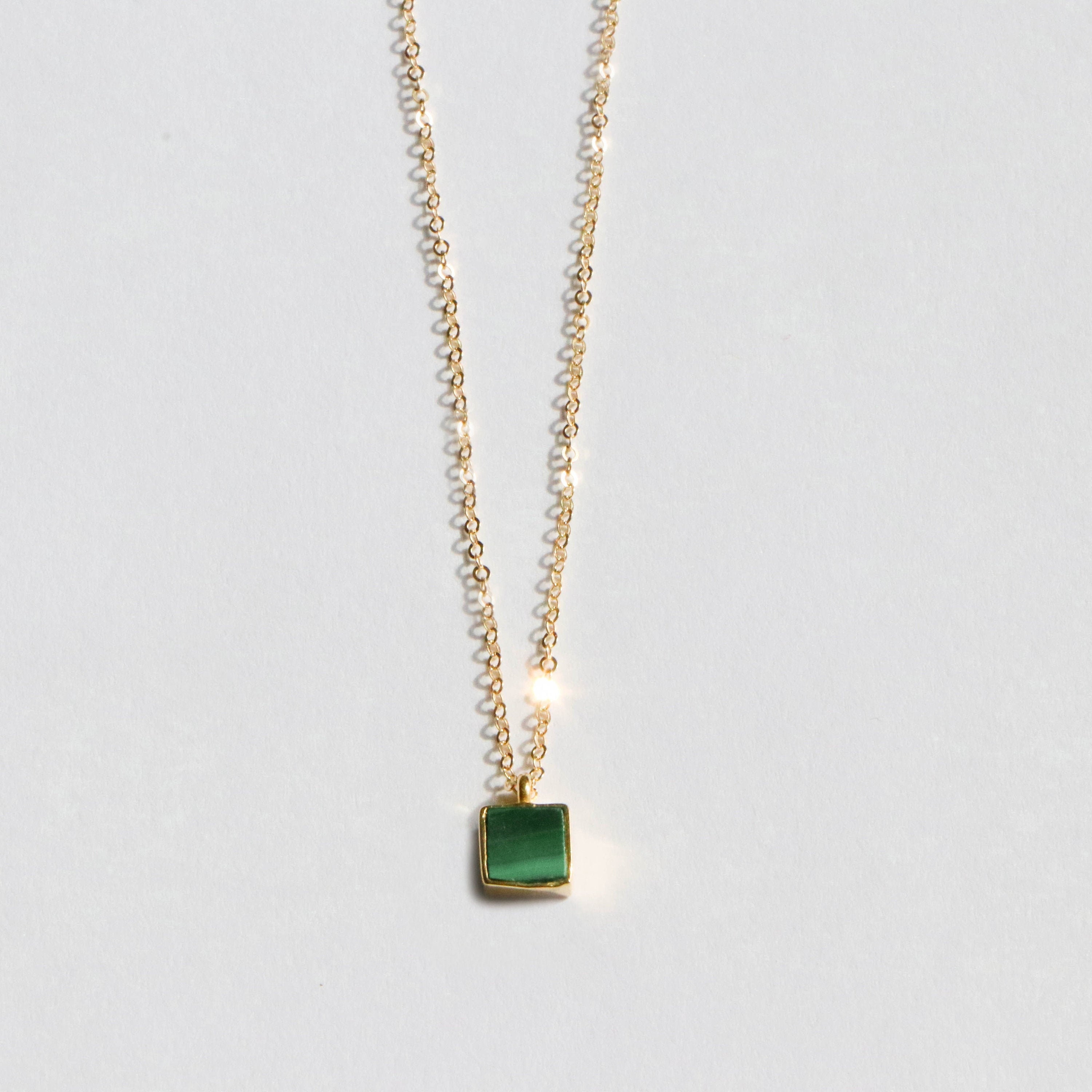 Malachite Necklace / Malachite Jewelry / Tiny Gemstone | Etsy