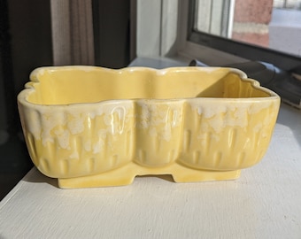 Vintage Yellow UPCO Ceramic Planter - Excellent Condition - Free Shipping