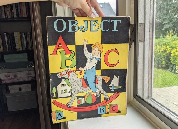 Vintage 'object Lessons ABC' Paper Book needs Light Repair Antique