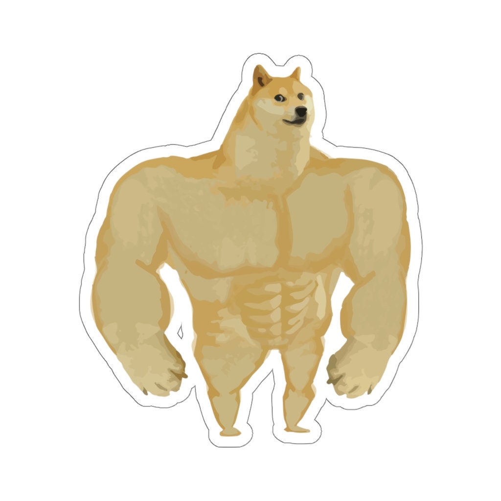 Swole Doge x Among Us Sticker for Laptops, Notebooks, and Hydro