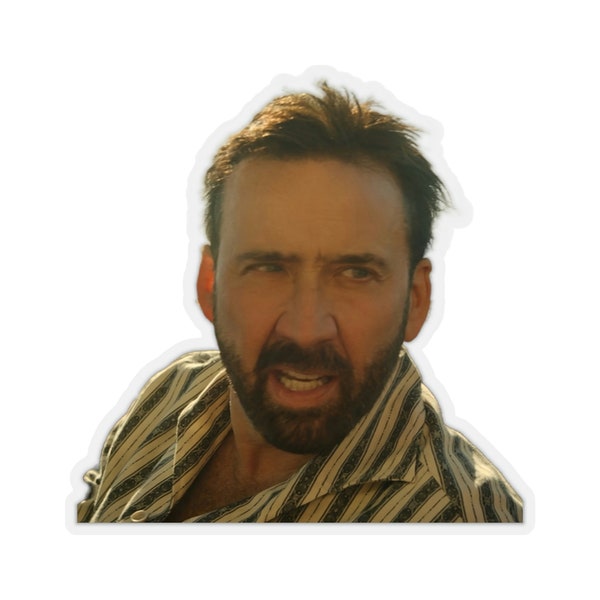 Nicolas Cage Massive Talent Meme Decal Sticker | TikTok Meme Stickers | Funny Internet Memes | Internet Gifts