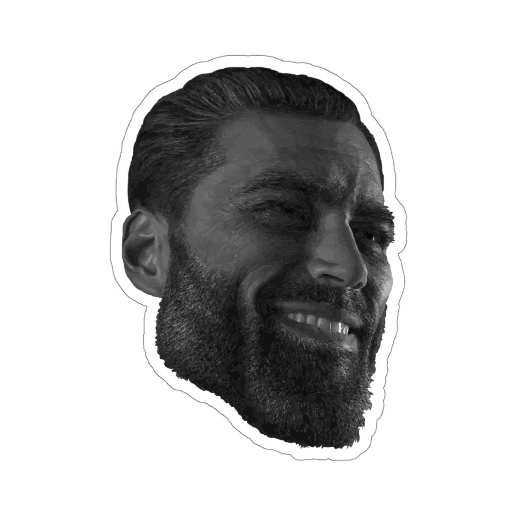 Giga Chad Meme Sticker for Sale by Rhynes02