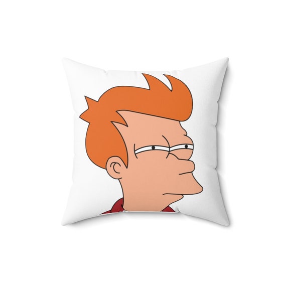Futurama Fry Face / Not Sure If Meme Decorative Pillow
