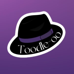 Cabaret Inspired Toodle-oo Bowler Hat Broadway Bubble-Free Stickers