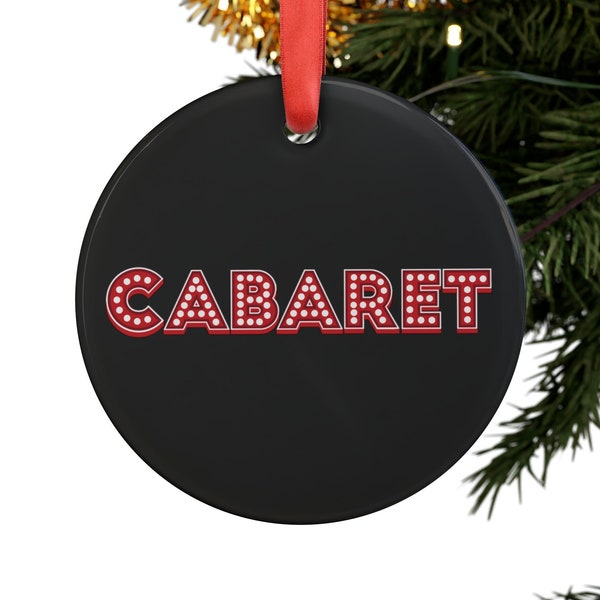 Cabaret Inspired Logo Broadway Christmas Acrylic Ornament - Festive Holiday Decor