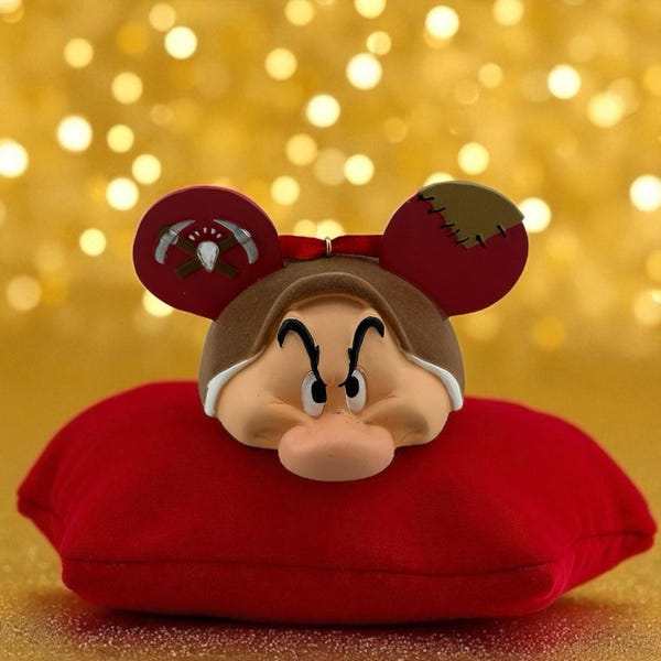 Retired Disney Parks Grumpy Mickey Ears Hat Ornament Limited Edition 1766/6500