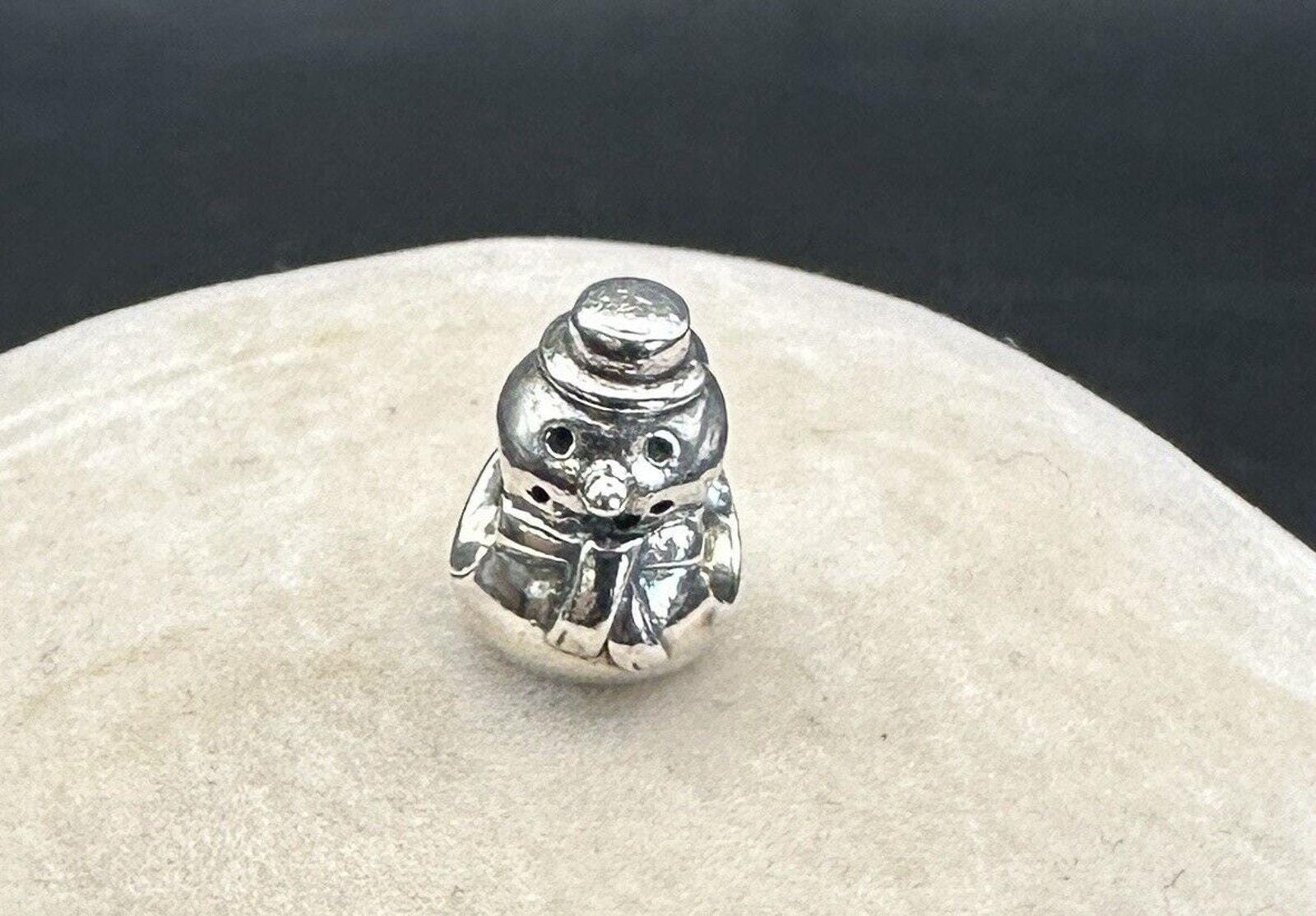 Authentic Pandora Sterling Silver 925 Frosty Snowman Charm 790374