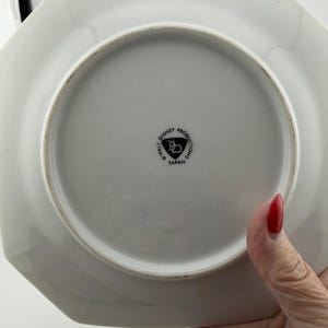 Walt Disney 1970's Japan Made Mickey Mouse Plate and Mug Set Ceramic Yellow Rim image 8