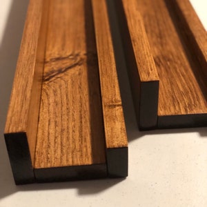 Estante flotante de 42 a 58 pulgadas, con opción de agregar polietileno, estante multiusos para fotografías, libros de guardería, negocios, especiero, cocina, hogar, baño