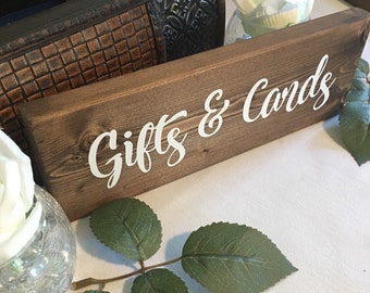 Sign for Gift Table, Wedding Signs, Gift Table Signs, Cards and Gifts Sign, Gift Sign, Cards Sign, Card Box Sign, Bridal Shower, Rustic