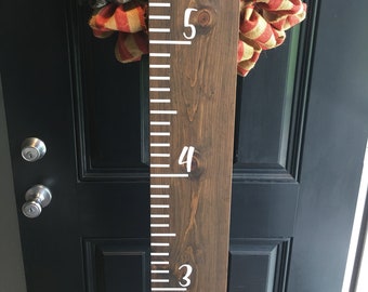 Growth Chart Ruler, SHORT, WIDE, International Shipping, Giant Measuring Stick, Family Growth Chart, Wooden Ruler, Kids, Baby Shower Gift