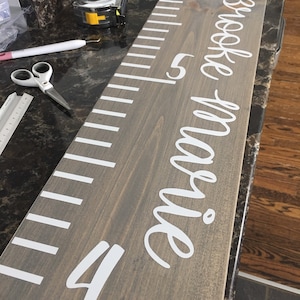 Growth Chart Ruler, WIDE, Giant Measuring Stick, Growth Ruler, Family Growth Chart, Giant Ruler, Wooden Ruler, Kids Height, Baby Shower Gift