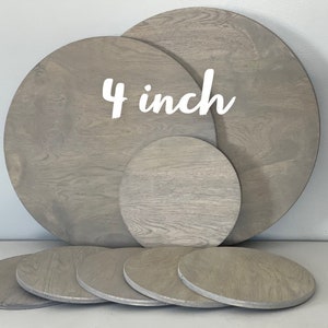 Unfinished or Stained Round, 4" Blank Rounds, Wood Circles, DIY, Farmhouse, Coasters, Wooden Round, 1/4" 1/2" Thick
