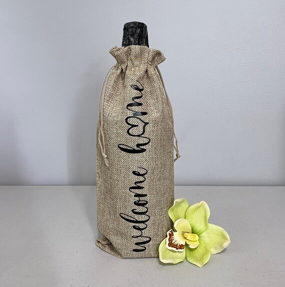 piu フェルト ワインバッグ 2ボトル | iichi 日々の暮らしを心地よくするハンドメイドやアンティークのマーケットプレイス DIWNELEM 黄麻布ワインバッグ ジュートワインギフトバッグ タグとロープ付き 巾着ワインボトルバッグ ワインテイスティングパー