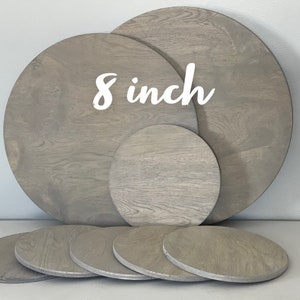 Unfinished or Stained Round, 8&quot; Blank Rounds, Wood Circles, DIY, Welcome Sign, Farmhouse, Door Hanger, Wooden Round, 1/4&quot; 1/2&quot; Thick
