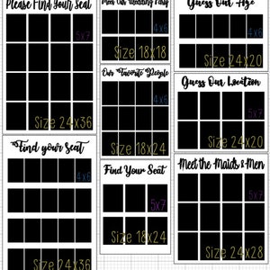 Shower Game, Guess Our Age, Bridal Shower, Baby Shower, Guess Game, Blank Chart, Wedding Signs, Wedding, Decor, Shower, Wood image 8