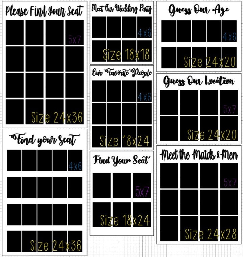 Shower Game, Guess Our Age, Bridal Shower, Baby Shower, Guess Game, Blank Chart, Wedding Signs, Wedding, Decor, Shower, Wood image 8