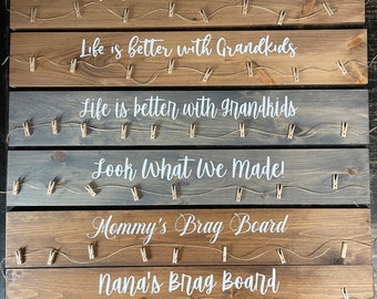 Life Is Better With Grandkids, Look What We Made, Brag Board, Art Work, School Display, Children's Art, Display Board, Photo, Cards, 36 INCH