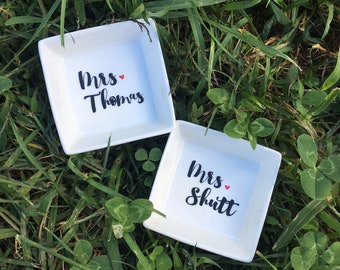 Personalized Ring Dish, Custom, Bridal Shower, Wedding Gift, Engagement Gift, Jewelry Holder, Personalized Gift, Bride to Be, Ring Holder