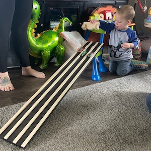 3 'oder 3,5' Kinder Rennautobahn, 36 "oder 42" Streichholzschachtel Holzrampe, 3-spurige Straße, Hot Wheels, ziehen Strip, flache Rampe, internationale Lieferung