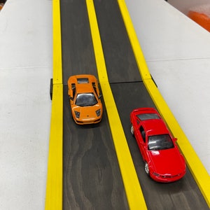 3 INCH LANES, 12' Race Track, 6' Kids Race Car Track + Stand + 6 ...