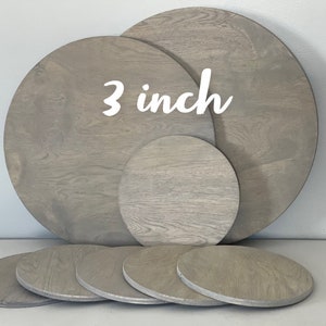 Unfinished or Stained Round, 3" Blank Rounds, Wood Circles, DIY, Farmhouse, Coasters, Wooden Round, 1/4" 1/2" Thick