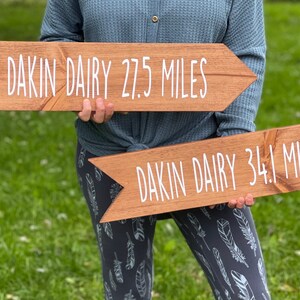 XL Directional Arrows, Custom Travel Sign, 4.5", 5", 5.5", 6", Personalized Wood Sign, Location, Destination, Arrow, Custom, Yard Art