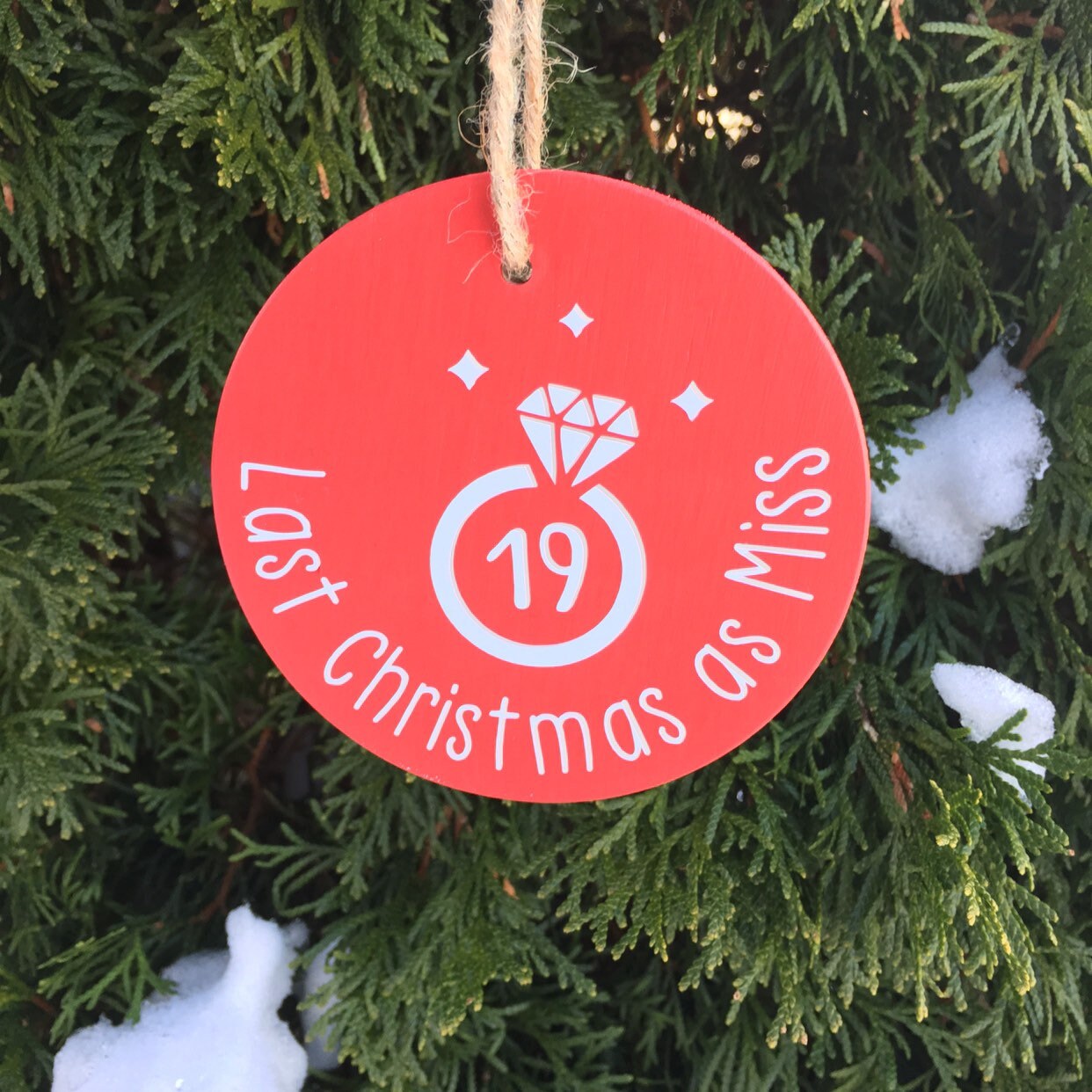 Last Christmas as Miss Engagement Ornament Year Christmas Etsy