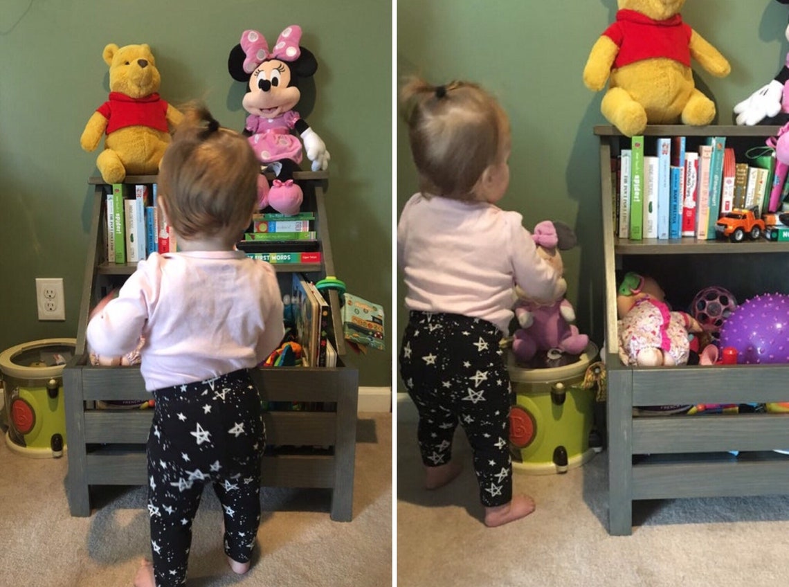 Toy Box Book Shelf Baby Shower Gift Toybox Bookshelf Etsy