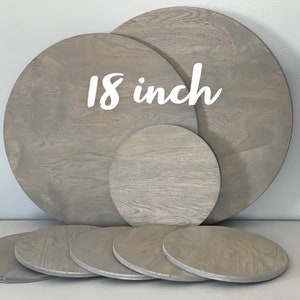 Unfinished or Stained Round, 18&quot; Blank Rounds, Wood Circles, DIY, Welcome Sign, Farmhouse, Door Hanger, Wooden Round, 1/4&quot; 1/2&quot; Thick