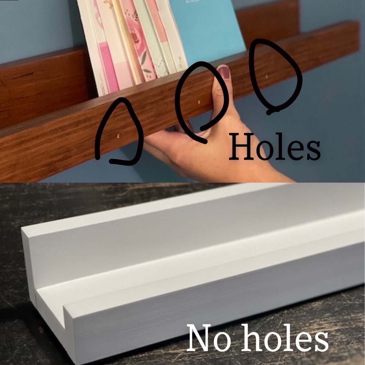 72 inch top picture ledge white