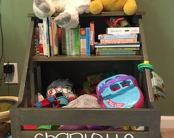 Toy Box Book Shelf, Baby Shower, Gift, Toybox, Bookshelf
