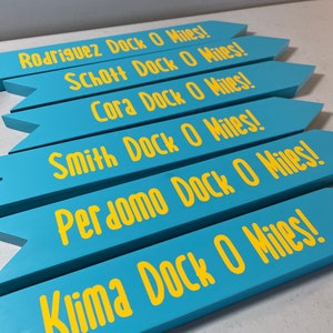Up to Set of 12, 2.5x16 Inch Directional Arrows, Custom Travel Sign, Tiki Bar, Personalized Wood Signs, Location, Man Cave, Beach, Nursery