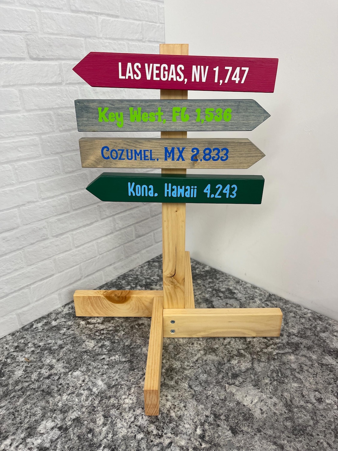 1-6 Mini Directional Arrows With Table Top Free Standing Post, Custom ...