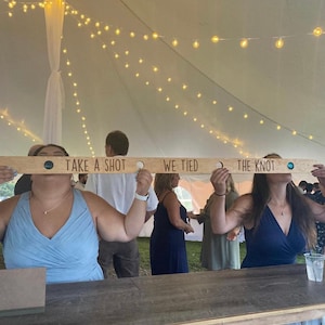 Shot Board, 4 Person Ski, Rehearsal Shot Board, Ski Board for Shots, Custom Engrave, Bridal Gift, Wedding Party, Guestbook, 64 Inch