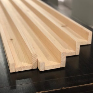 12-60 INCH, Unfinished, Floating Ledge Shelf, No Color, No Finish, Sanded, Multipurpose, Photo Shelf, Book Ledge, Family Room, Home Decor