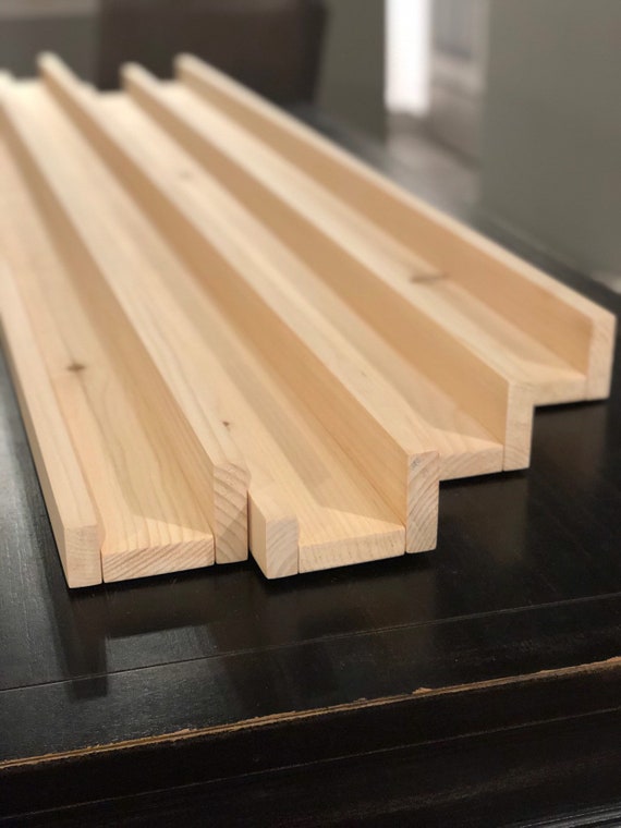 42 58 INCH Unfinished Floating Ledge Shelf No Color No Finish