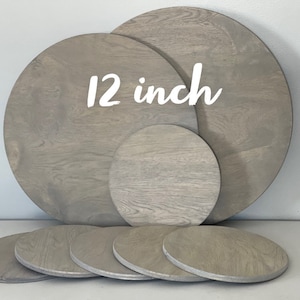 Unfinished or Stained Round, 12&quot; Blank Rounds, Wood Circles, DIY, Welcome Sign, Farmhouse, Door Hanger, Wooden Round, 1/8&quot; 1/4&quot; 1/2&quot; Thick