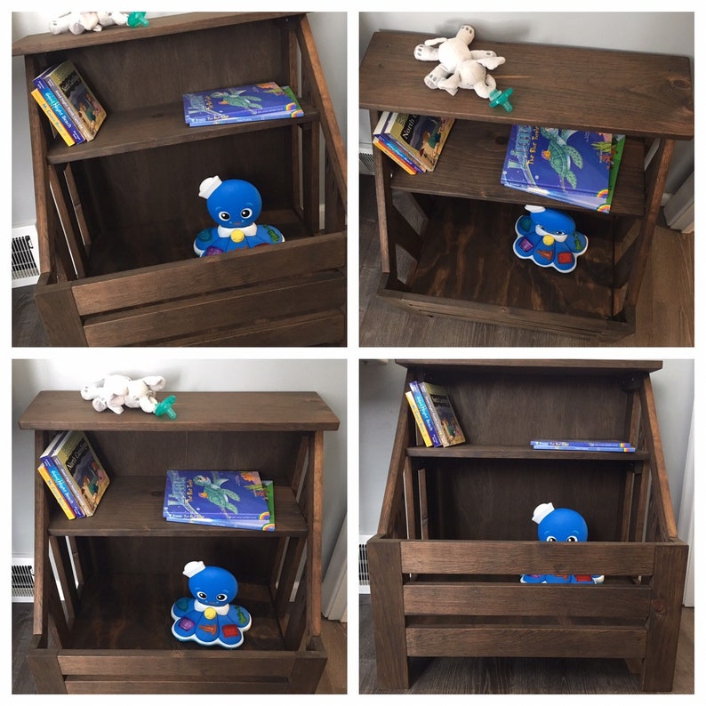 Toy Box Book Shelf Baby Shower Gift Toybox Bookshelf Etsy