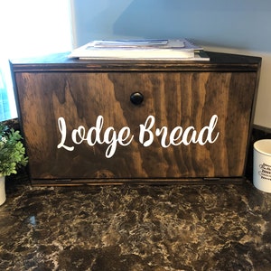 Corner Bread Box, Personalized, Custom Box, Kitchen Decor, Organization, Storage, Bread Box, Wooden, Countertop Box, Bread, Custom, Wood image 3