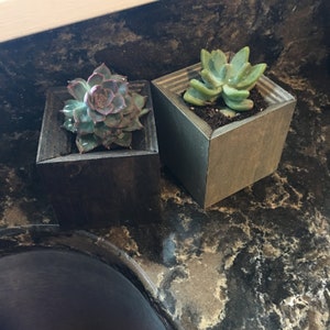 Quadrat Sukkulenten Planter Box, 3 ", 4", Muttertag, Hochzeit Gunst, Duschbevorzugung, Geschenke, Herzstück, Haus, Dekor, Holzkiste, Holz, Box