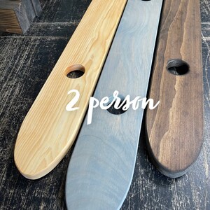 Unfinished or Stained Shot Board, 2 Person Ski, Wedding Shot Board, Ski Board for Shots, DIY Ski, Bachelor, Party, Wooden Guestbook, 32 Inch